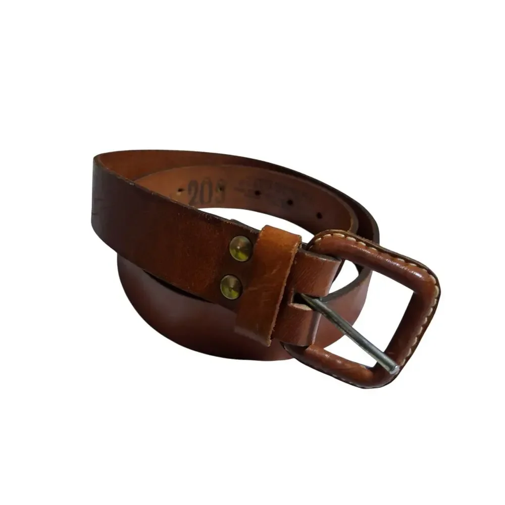 Vintage Rubio Hnos Brown Leather Belt Mens Size‎ 30 Grungecore Academia Preppy